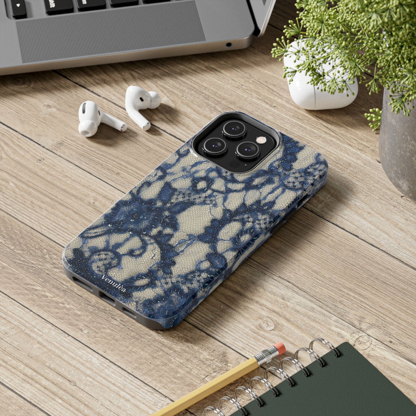 Velunéa Indigo Lace Phone Case