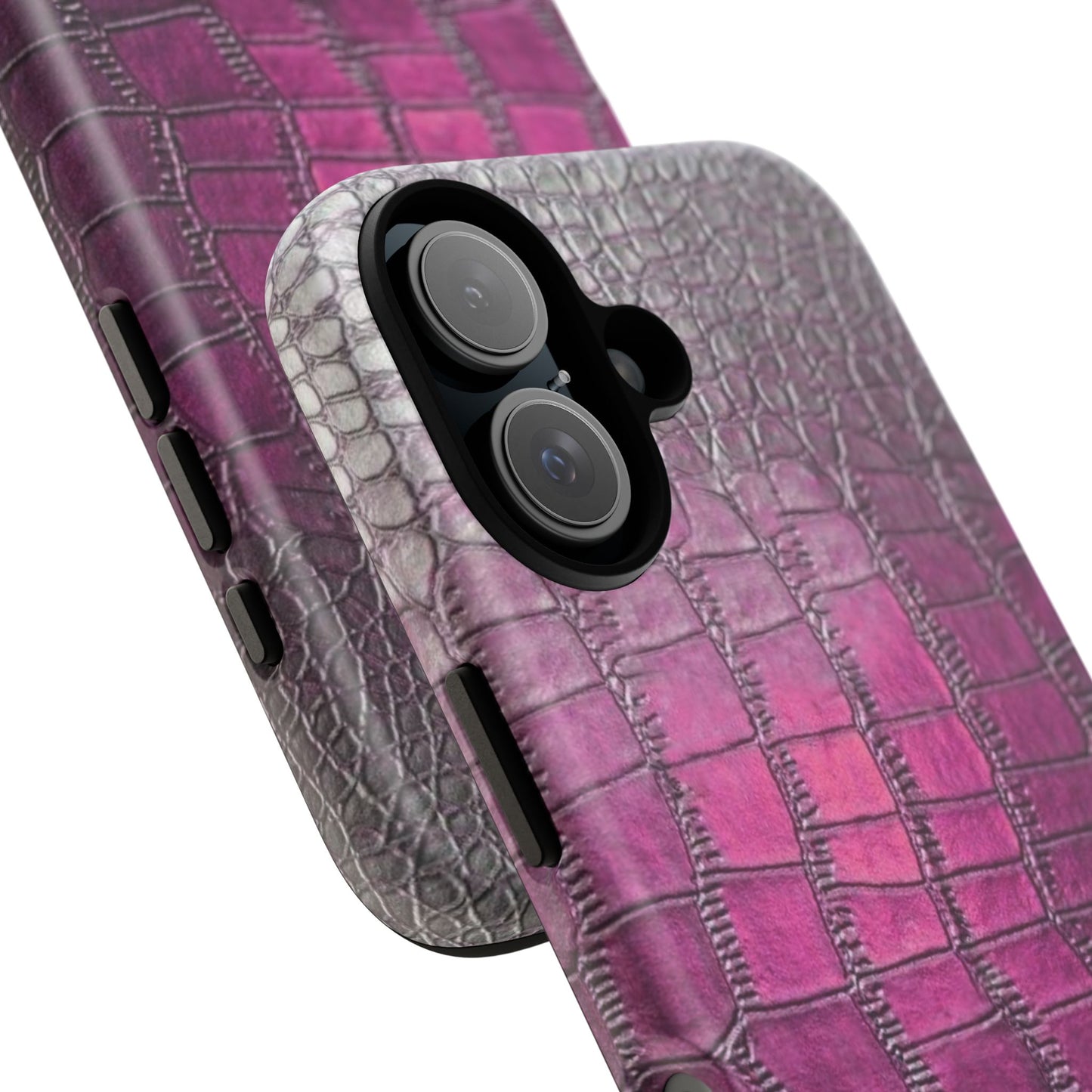 Velunéa Amethyst Croc Case – Glossy Purple Luxe iPhone Case