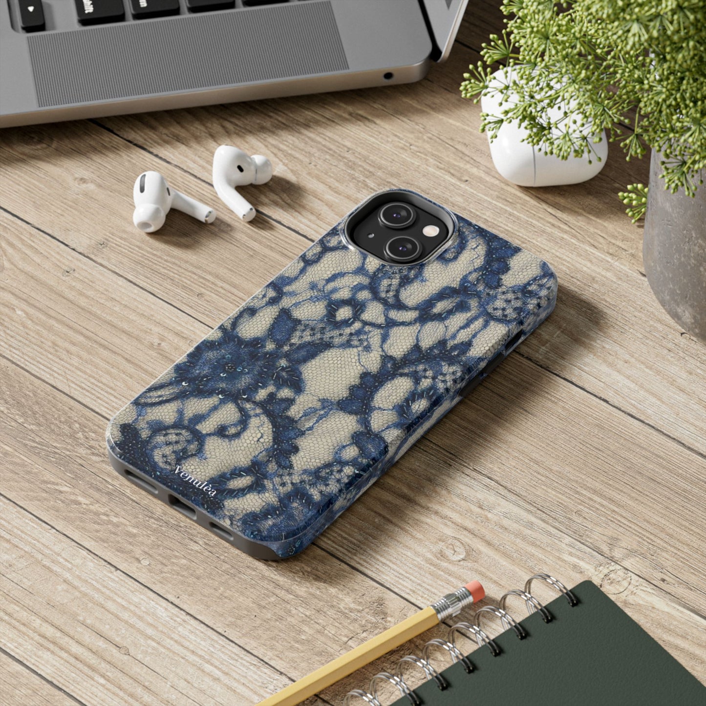 Velunéa Indigo Lace Phone Case