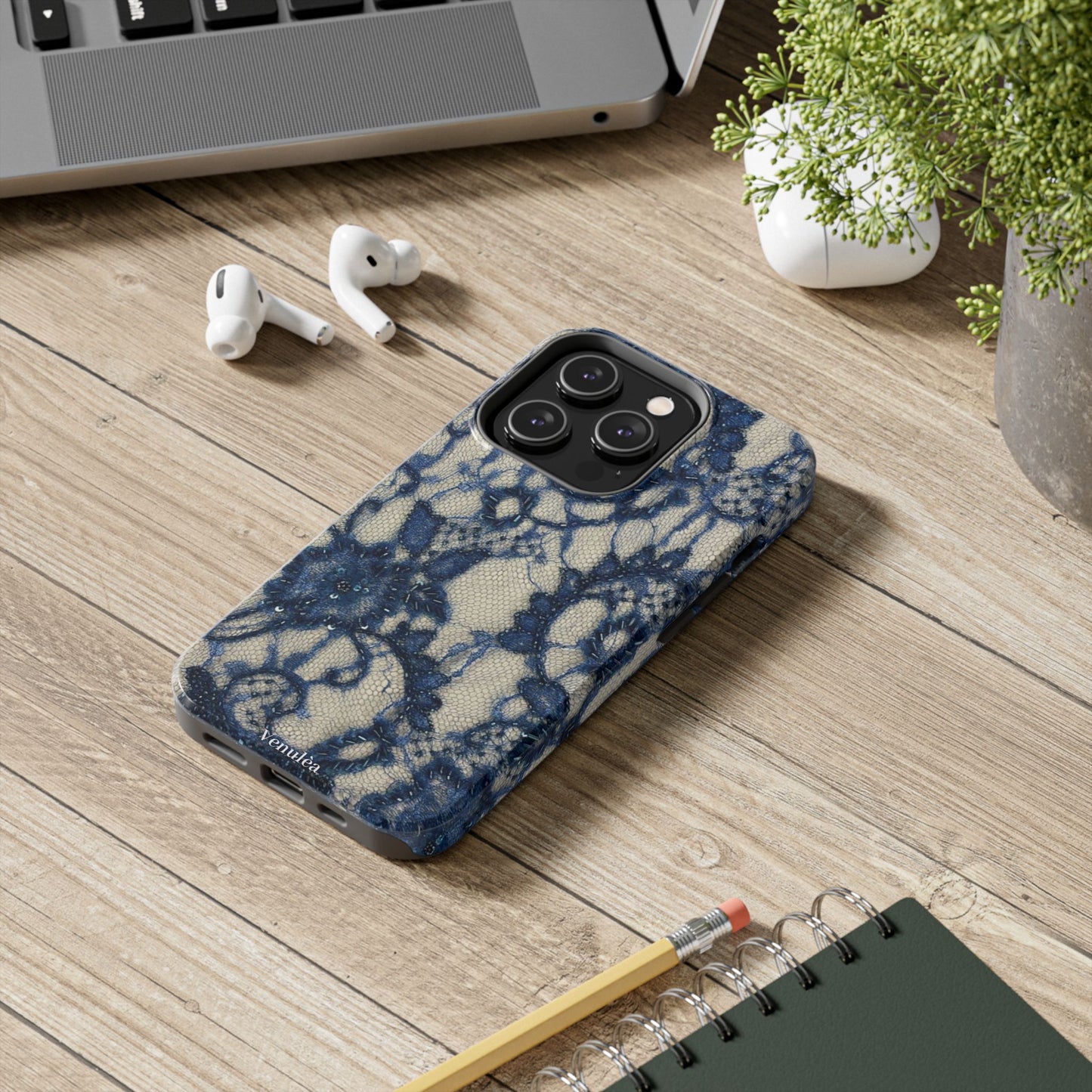Velunéa Indigo Lace Phone Case