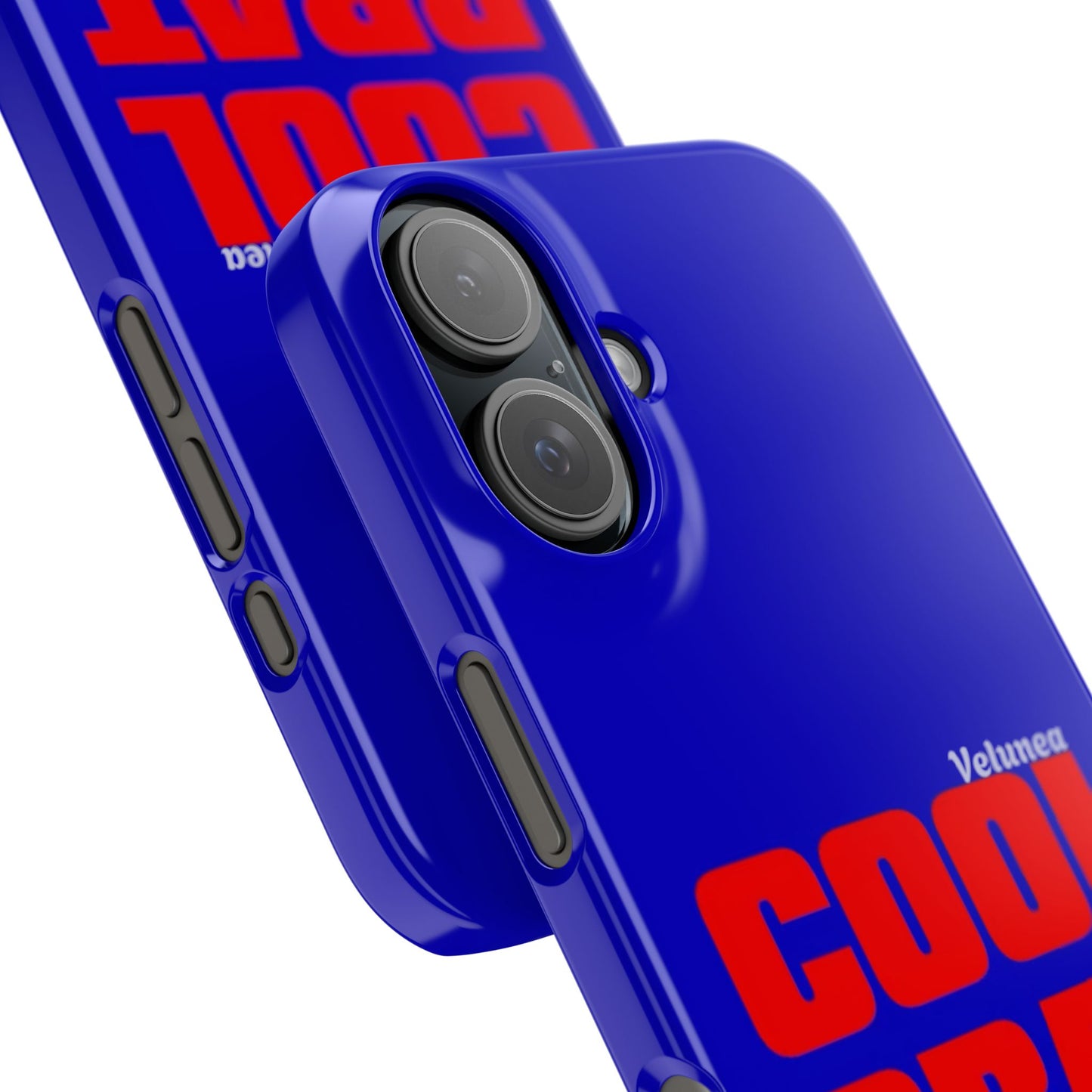 Cool Brat – Bold Red Typography on Royal Blue