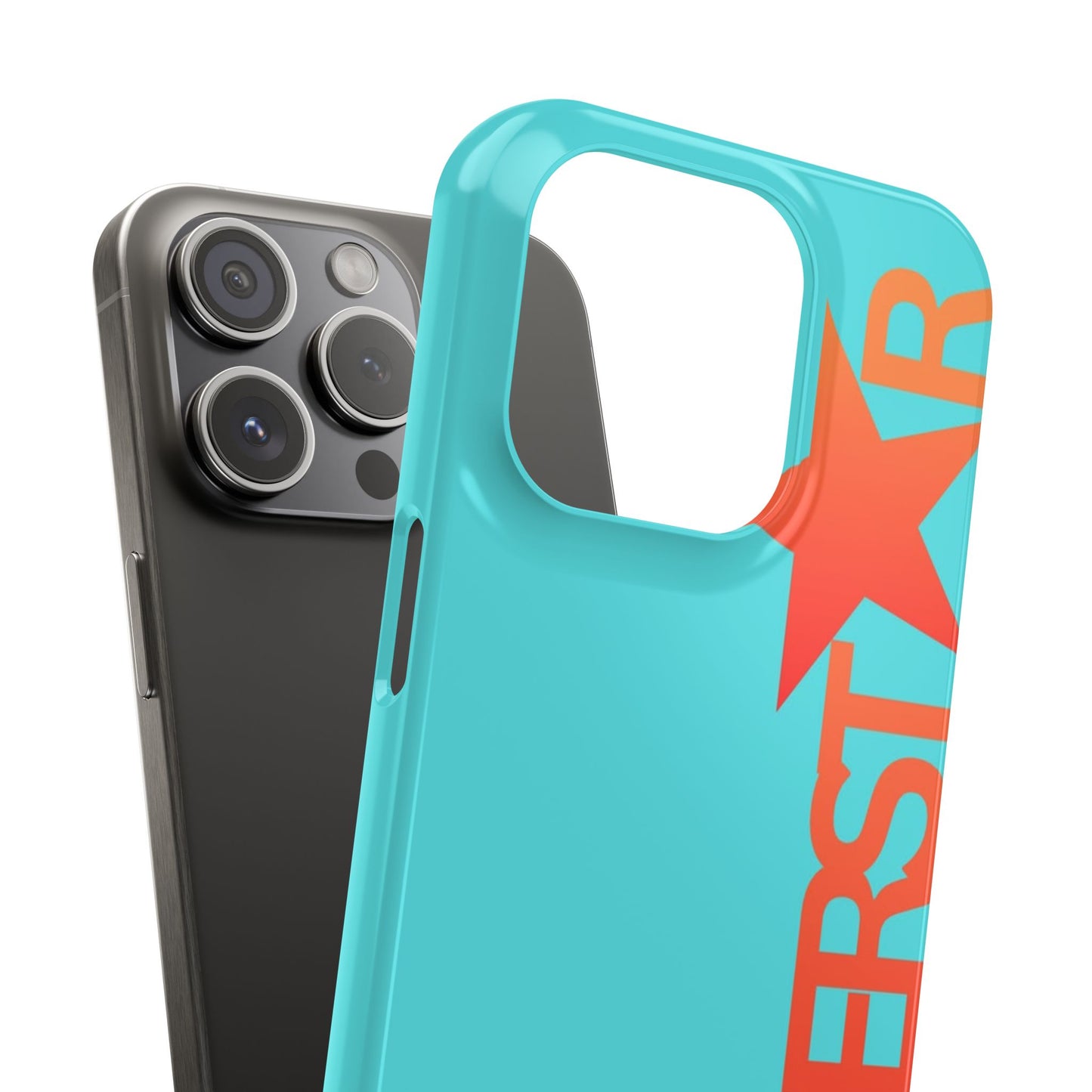 Superstar Teal & Coral Star Graphic