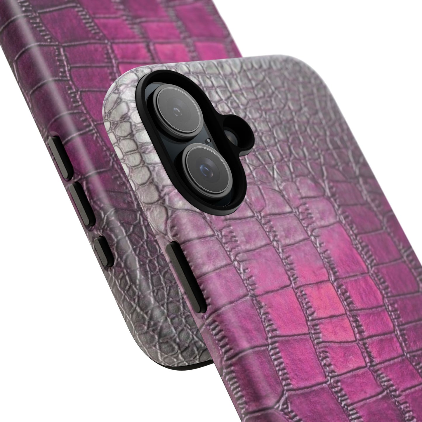 Velunéa Amethyst Croc Case – Glossy Purple Luxe iPhone Case