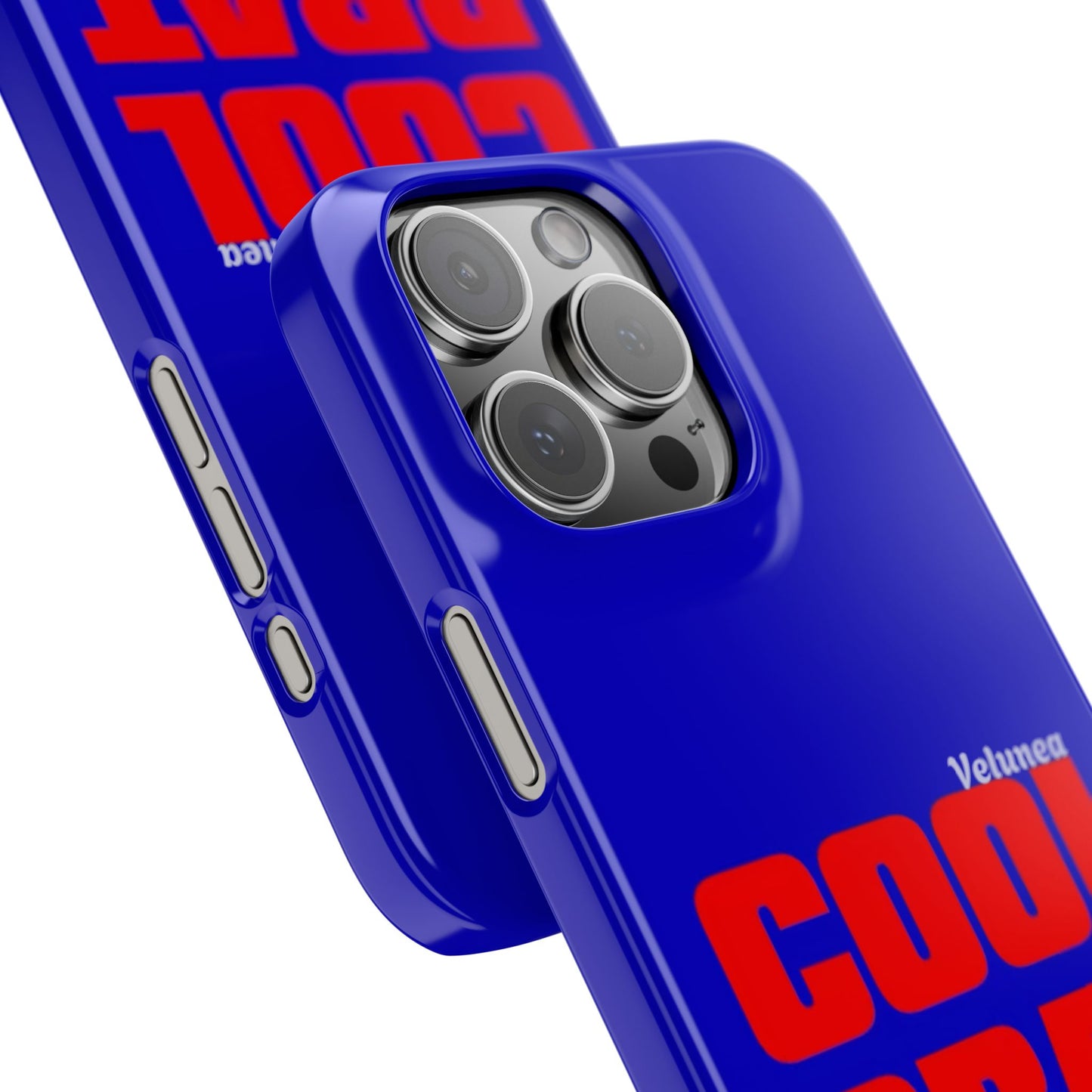 Cool Brat – Bold Red Typography on Royal Blue