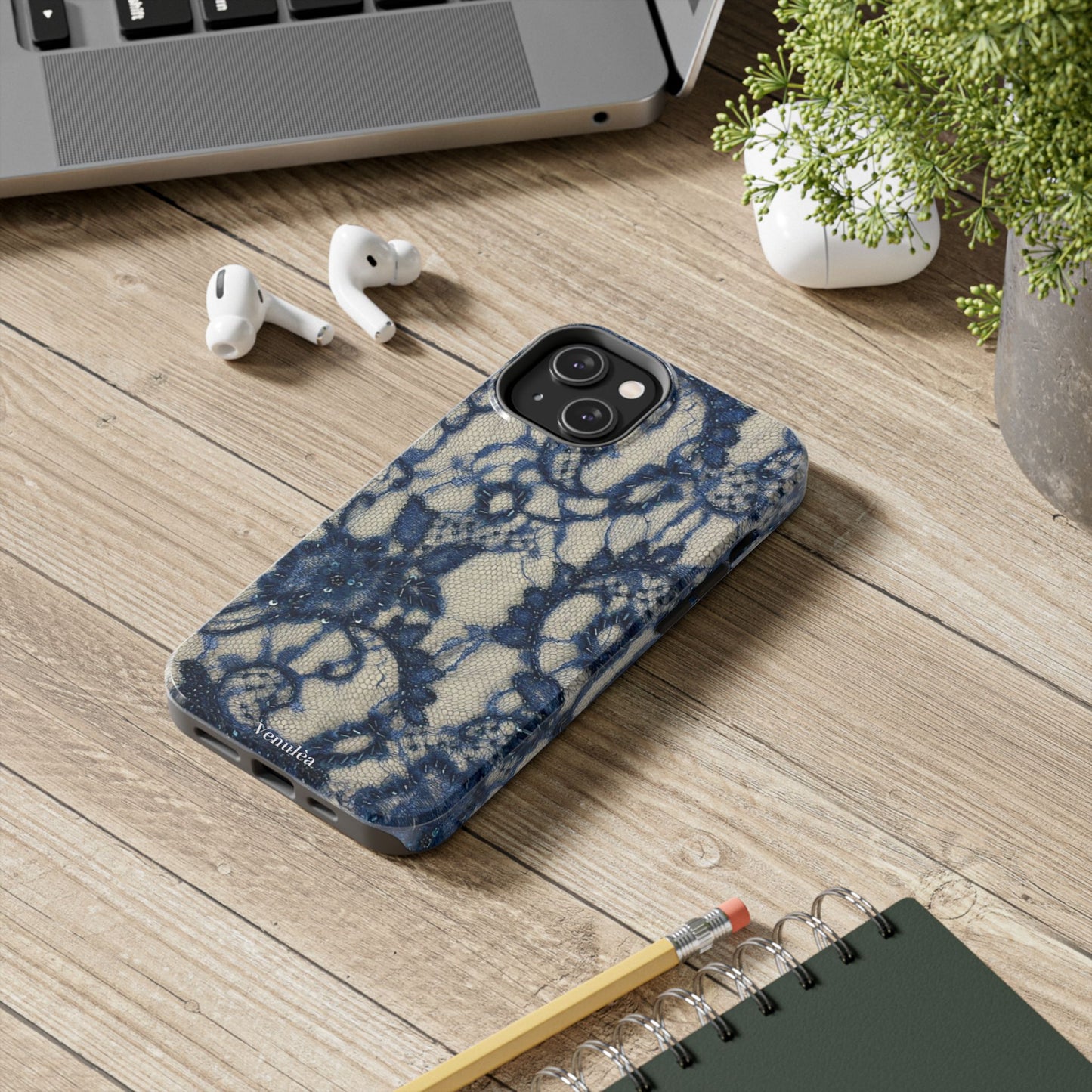 Velunéa Indigo Lace Phone Case