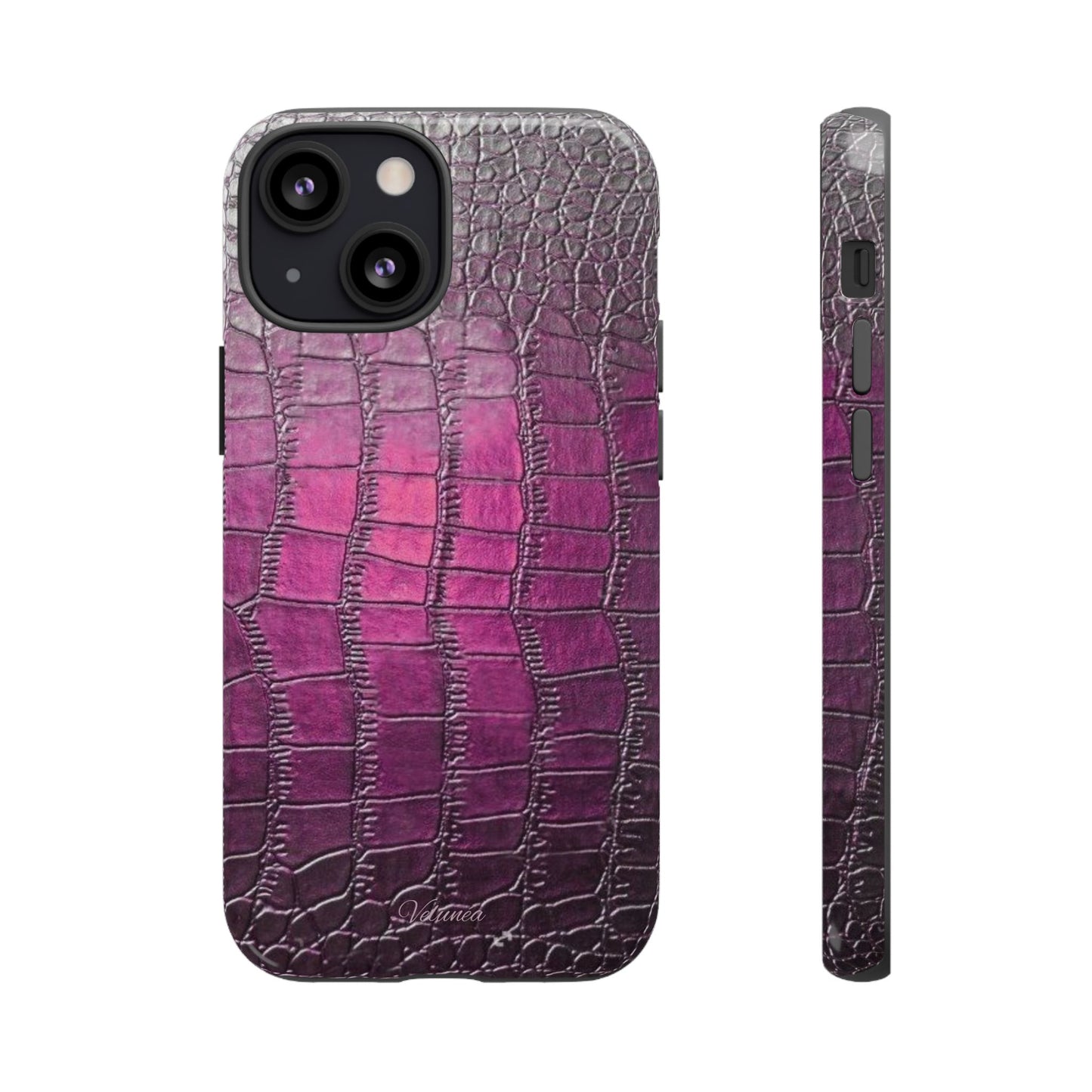 Velunéa Amethyst Croc Case – Glossy Purple Luxe iPhone Case