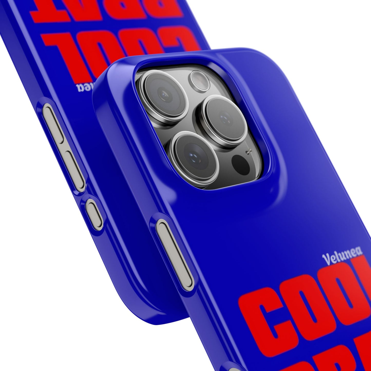 Cool Brat – Bold Red Typography on Royal Blue