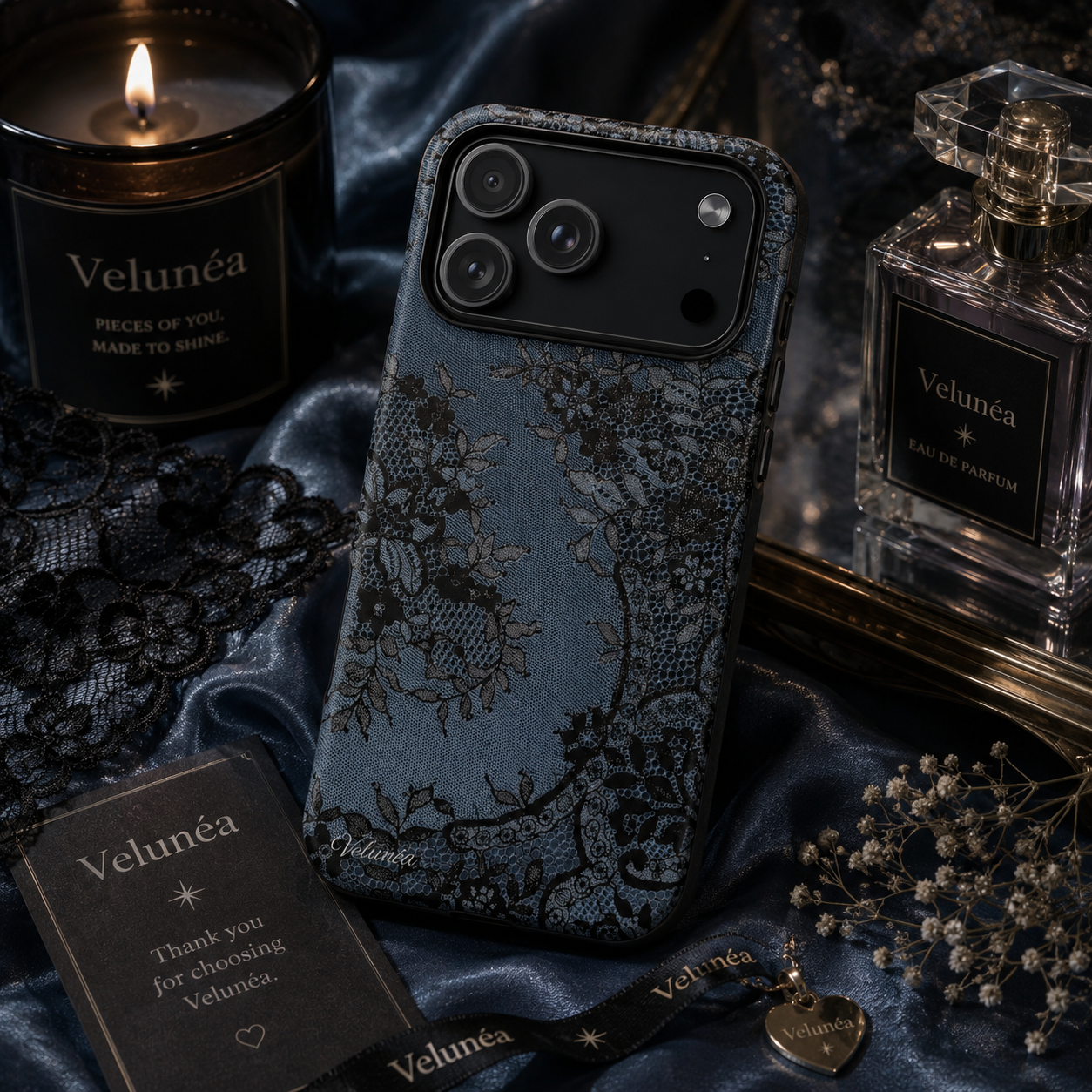 Velunéa Midnight Lace Phone Case